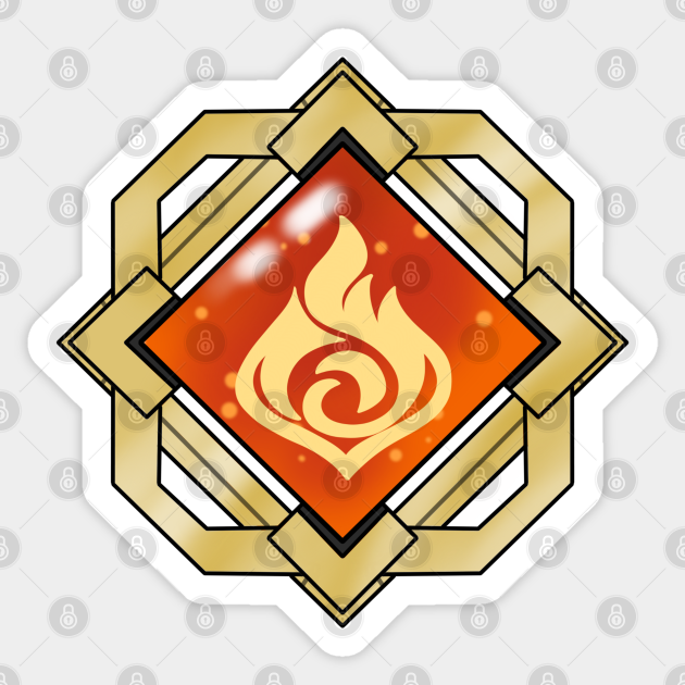 Liyue Pyro Vision Genshin Impact Sticker TeePublic